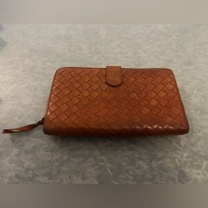 Bottega Veneta Brown Woven Wallet